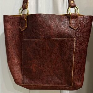 Portland Leather, market tote and cinnamon bear gently used